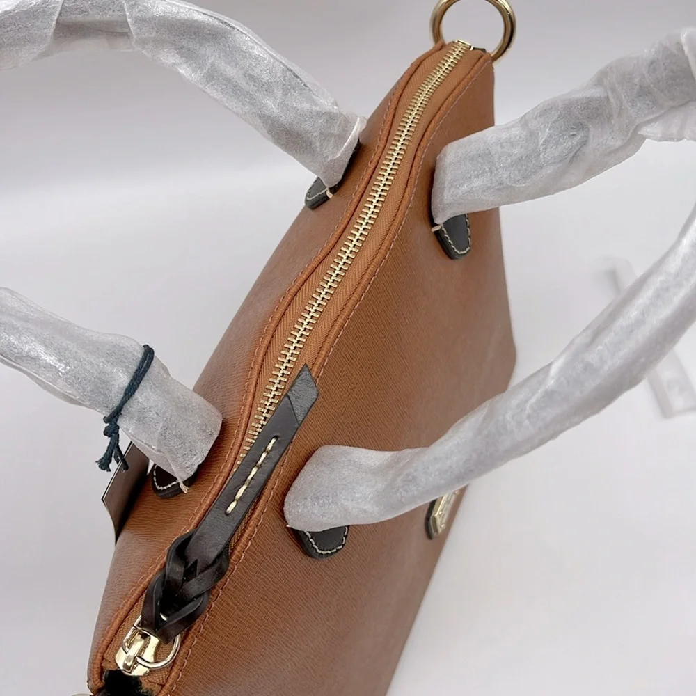Dooney & Bourke Saffiano Small Heidi Satchel Natural